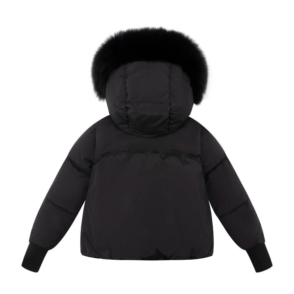 Ellabee Stella Down Fur Jacket Black Fox