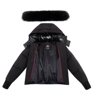 Ellabee Stella Down Fur Jacket Black Fox