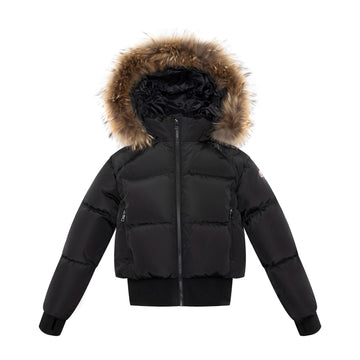 Ellabee Emma Down Bomber Black Raccoon