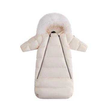 Ellabee Down Fur Snowsuit - Off White 6016