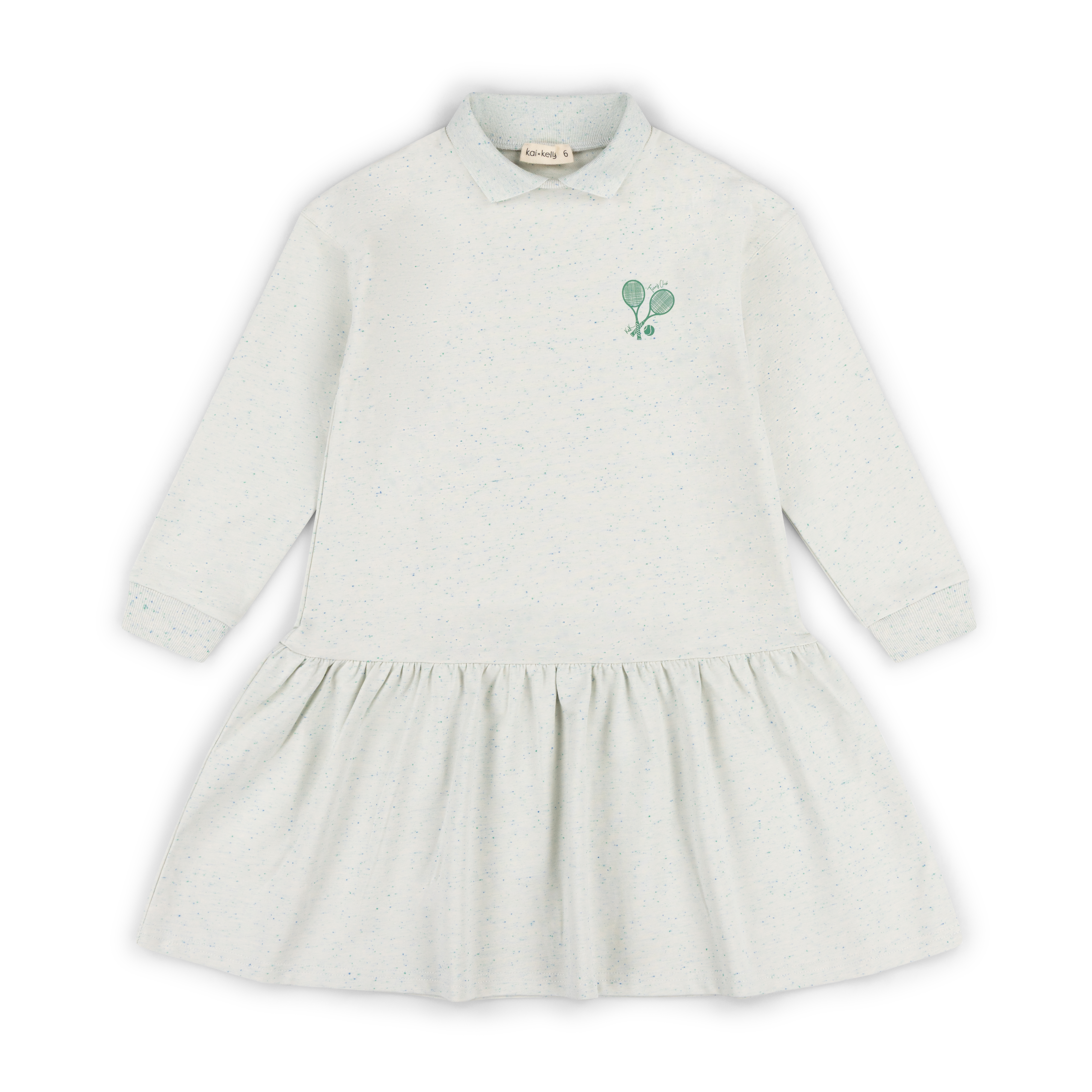 Kai & Kelly Speckled Green Collar Dress