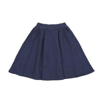 Farren And Me Washed Blue Gathered Skirt (Faw25-08)