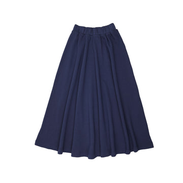 Farren And Me Washed Blue Maxi Gathered Skirt (Faw25-09)