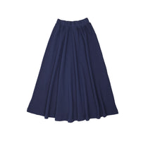 Farren And Me Washed Blue Maxi Gathered Skirt (Faw25-09)