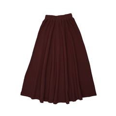 Farren And Me Washed Burgundy Maxi Gathered Skirt (Faw25-09)