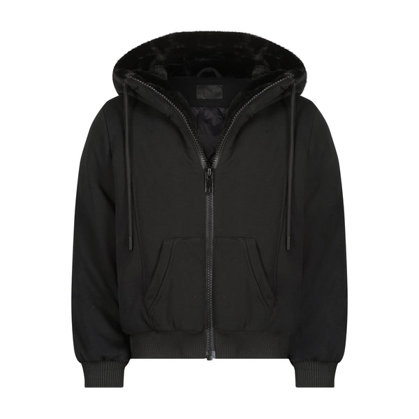 Scotch Bonnet Black Sweatshirt With Black Fleece