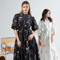 HEV Black Floral Small Buttons (HDR701)