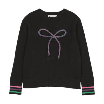 Froo Scarlet Bow Sweater - Black