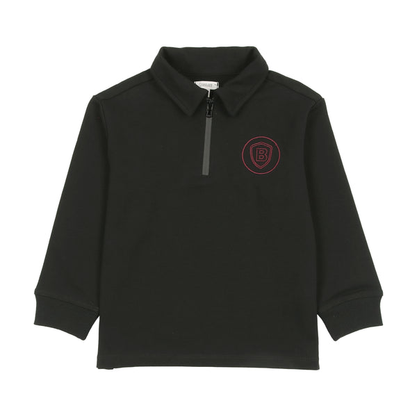 Bonjoy Black Burgundy Emblem Polo