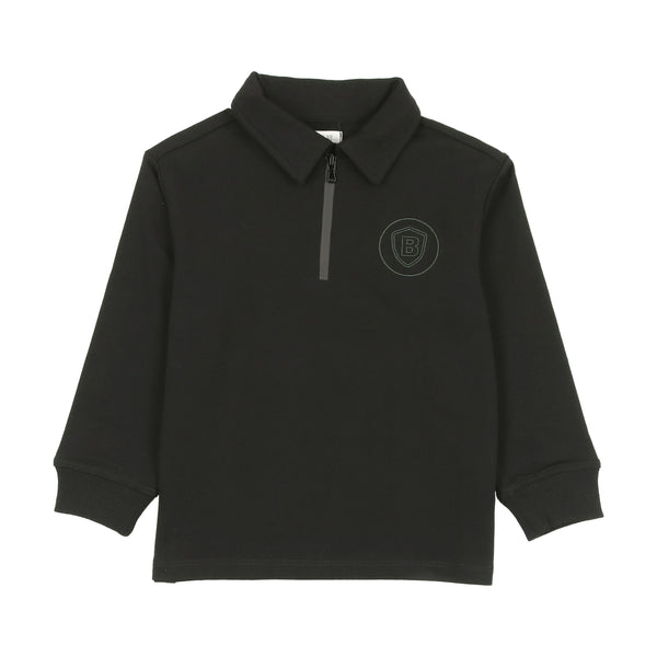 Bonjoy Black Green Emblem Polo