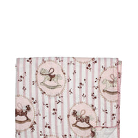 Little Threads The Label Rose Rocking Horse Muslin Blanket