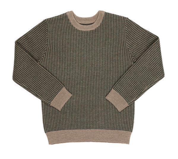 Kipp Vintage Green Houndstooth Sweater