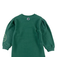 Loud Apparel Dark Green/Sage Dress Puff Sleeve