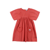 Loud Apparel Red Check Dress Loose Fit | Buttons Bebe Loud Apparel Red Check Dress Loose Fit | Buttons Bebe