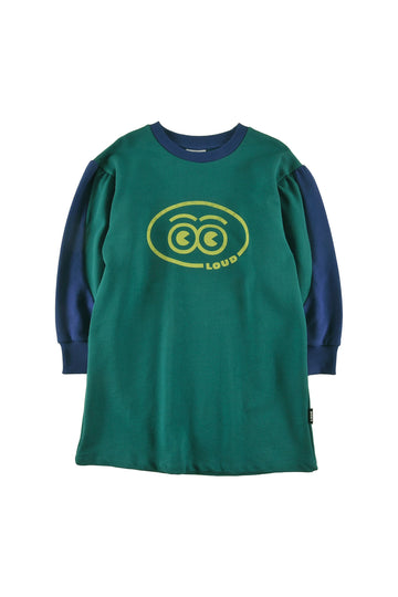 Loud Apparel Refuge Dress - Green Navy (GD08)