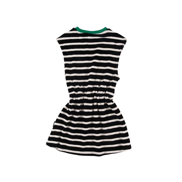 Loud Apparel Anthracite Stripe Dress Sleeveless (drop 2)