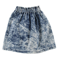 Loud Apparel Blue Dye Skirt Knee Length
