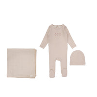 Lilette By Lil Legs Gingham Bunny Layette Set Petal