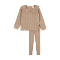 Analogie By Lil Legs Girls Knit Set Oatmeal