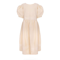 Pernille Gloria Light Beige Dress With Embroidered Flower Lace