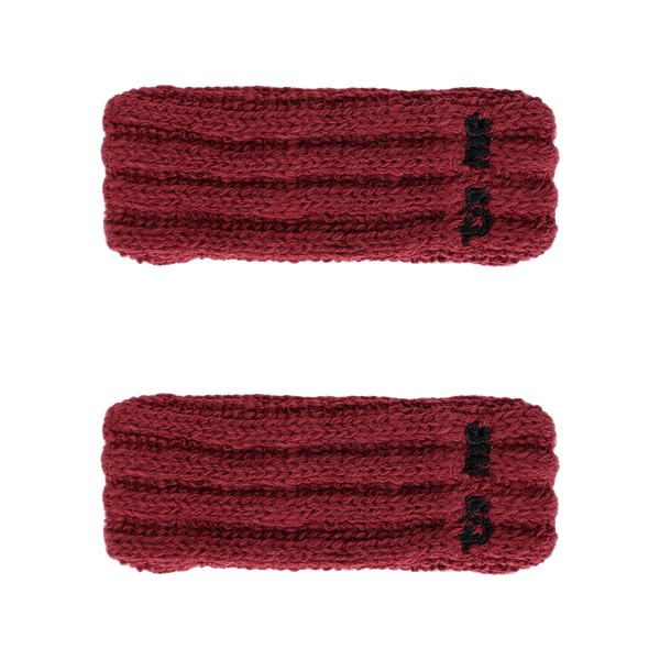 Tis Me Maroon Ribbed Snap Clip Set Of 2 (FINAL SALE)