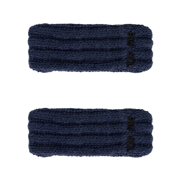 Tis Me Navy Ribbed Snap Clip Set Of 2 (FINAL SALE)