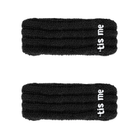 Tis Me Black Ribbed Snap Clip Set Of 2 (FINAL SALE)