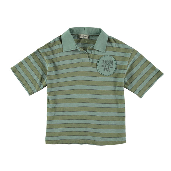 Tocoto Vintage Green Polo Shirt No Buttons