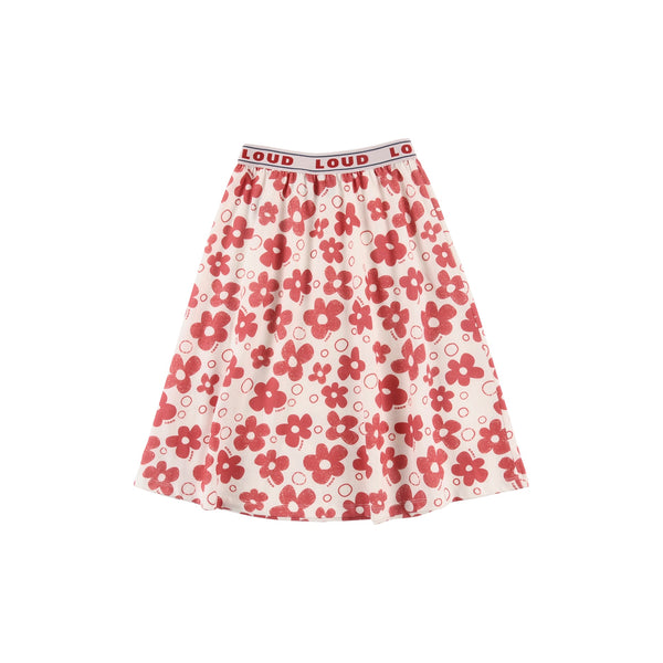 Loud Apparel Flower Aop Skirt Midi GS02