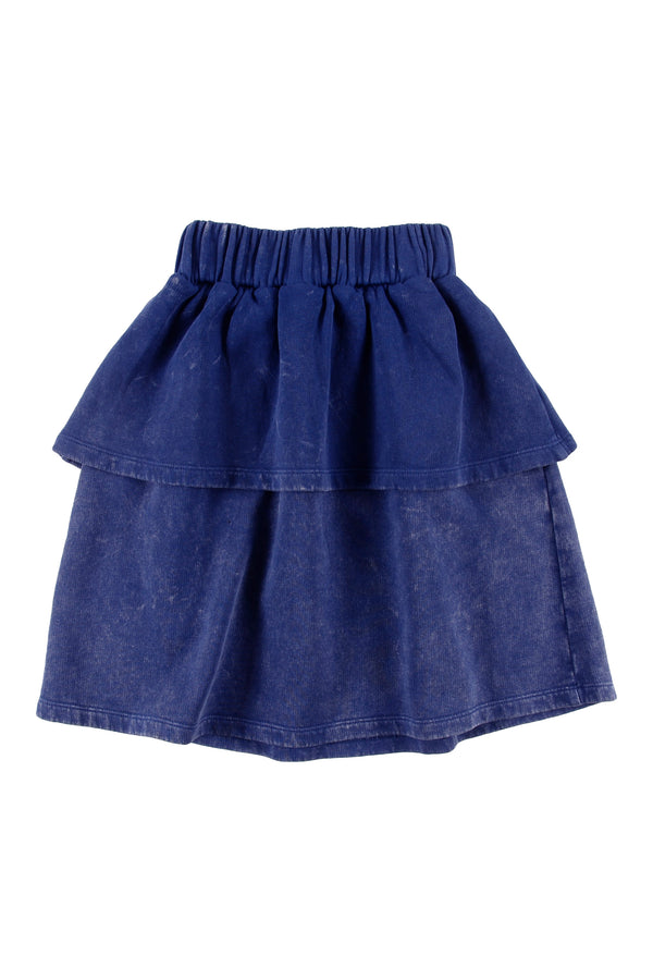 Loud Apparel Blue Skirt Tiered Layers