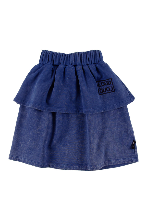 Loud Apparel Blue Skirt Tiered Layers