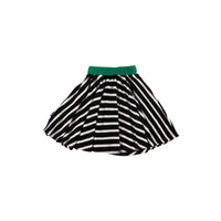 Loud Apparel Anthracite Stripe Skirt Semi Circle Waist