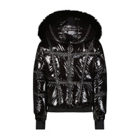 Scotch Bonnet Black With White Stitching Puffer Teen