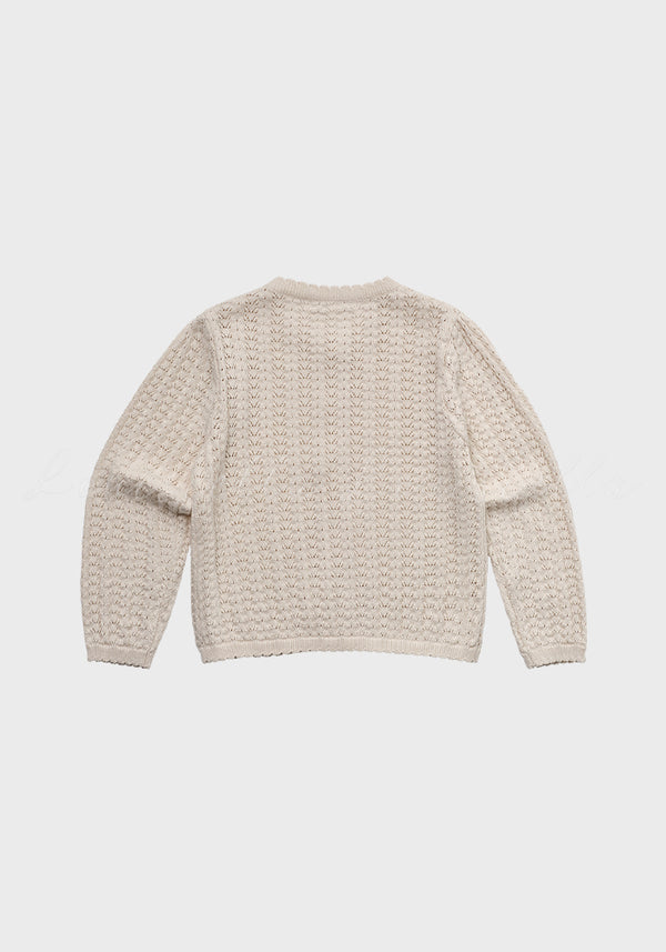 Louisiella Lavera Knit Cardigan Pale Beige