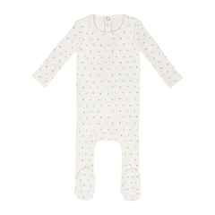 Minilabel Ivory Petal Pointelle Floral Footie-Girls