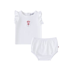 Minilabel White Doll Two Piece Set- Girls