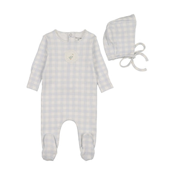 Bee & Dee Goose Plaid Footie/Boonet Chalk White Boys
