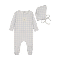 Bee & Dee Goose Plaid Footie/Boonet Chalk White Boys