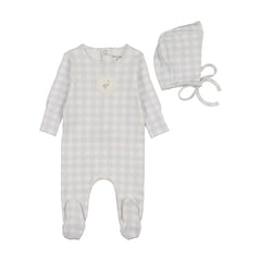 Bee & Dee Goose Plaid Footie/Boonet Chalk White Boys
