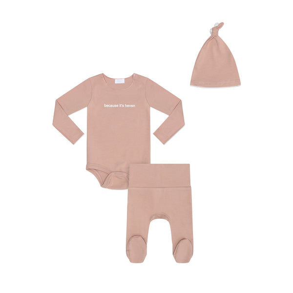 Heven Child Pink 3 Pc Baby Set