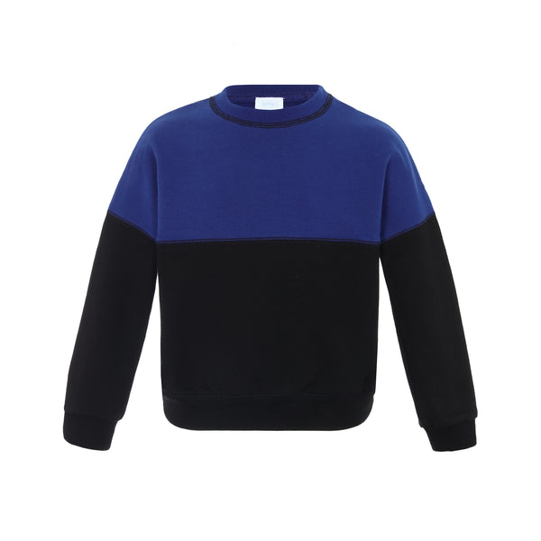 Heven Child Cobalt Blue Colorblock Sweatshirt