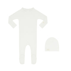 Heven Child Footie + Hat Ivory (H70)