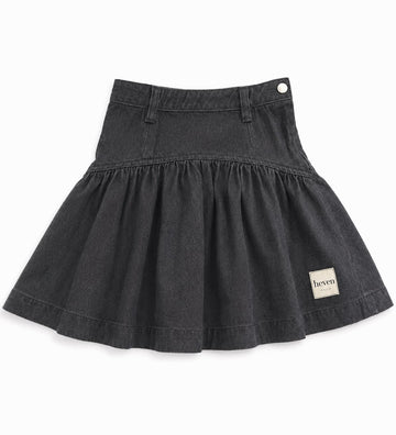 Heven Child Denim Skirt Black Denim (H86)