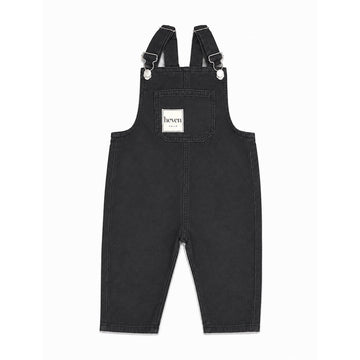 Heven Child Denim Overalls Black Denim (H87)