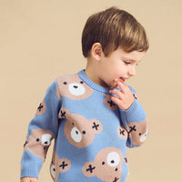 Huxbaby Cornflower Huxbear Knit Jumper