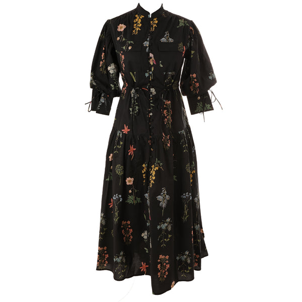 HEV Black Floral Small Buttons (HDR701)