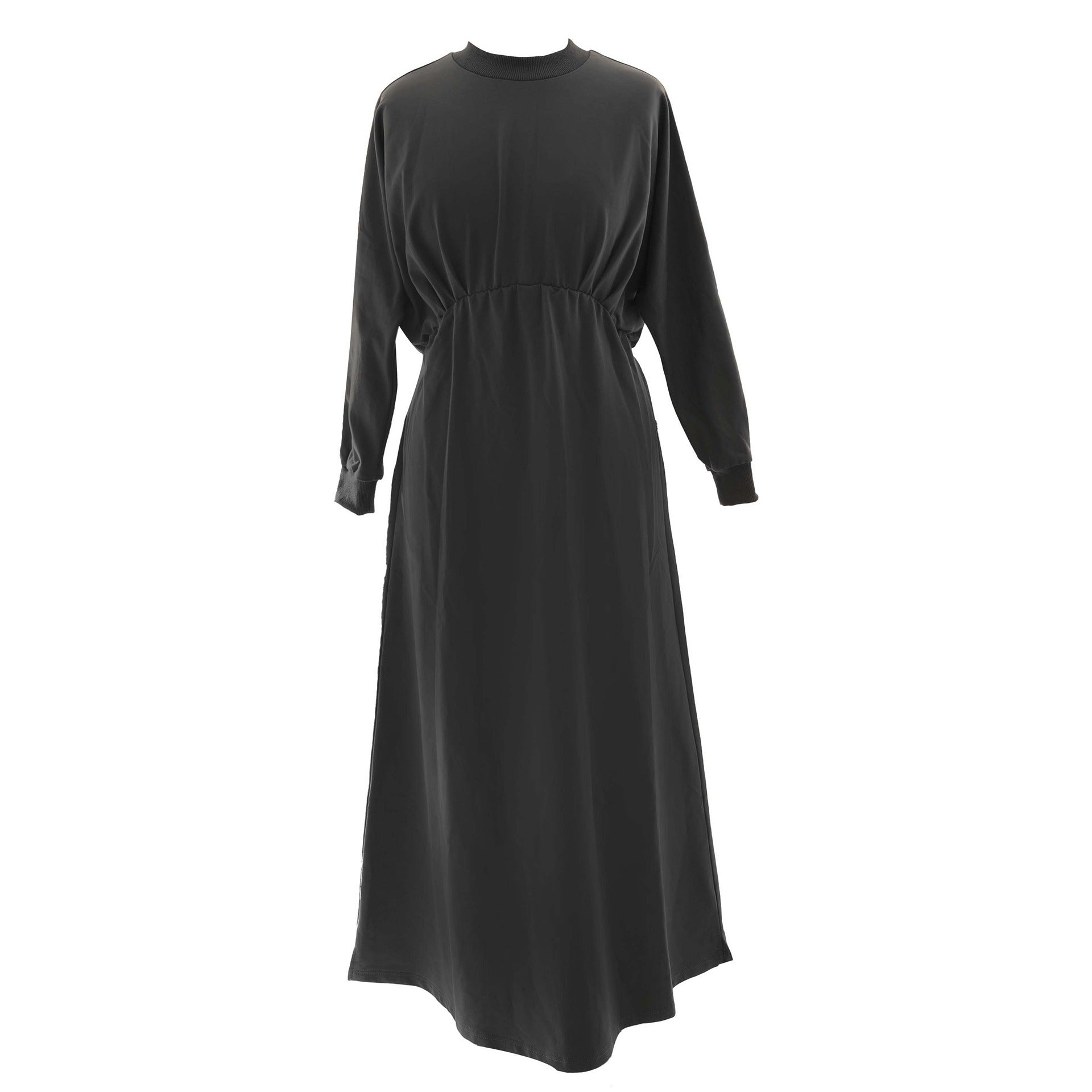 HEV Black Toggle Waist Sweat Dress | Buttons Bebe HEV Black Toggle Waist Sweat Dress | Buttons Bebe