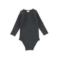 Lil Legs Ribbed Crewneck Onesie Heather Grey