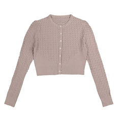 HEV Lavender Rib Texture Cardigan HKN783