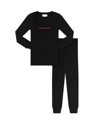 Heven Child Because It's Heven PJs Black/Pink (PJ16)